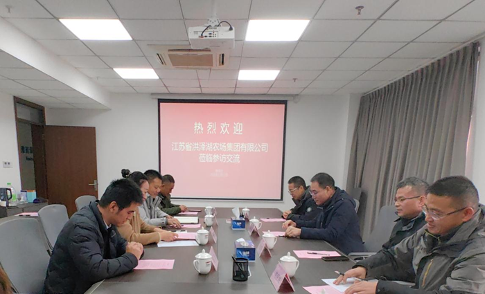 ?江蘇省洪澤湖農(nóng)場集團有限公司一行考察南方小麥安徽市場