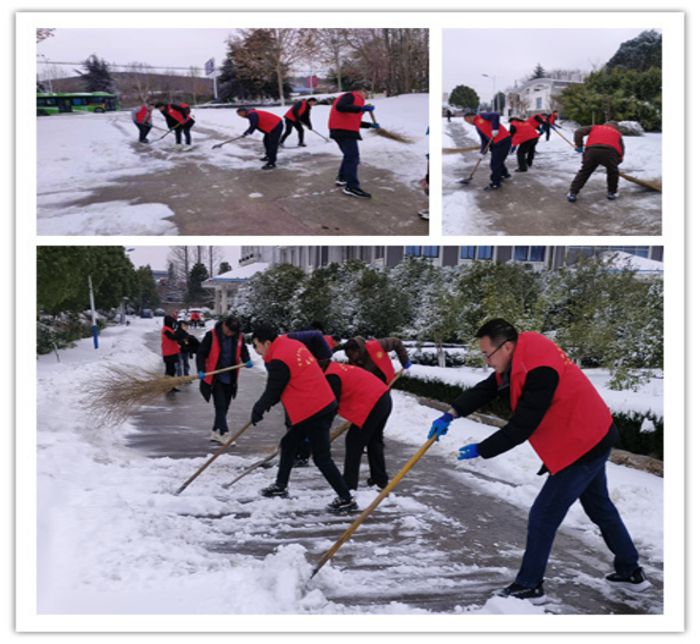 儲(chǔ)備公司組織開展掃雪除冰工作